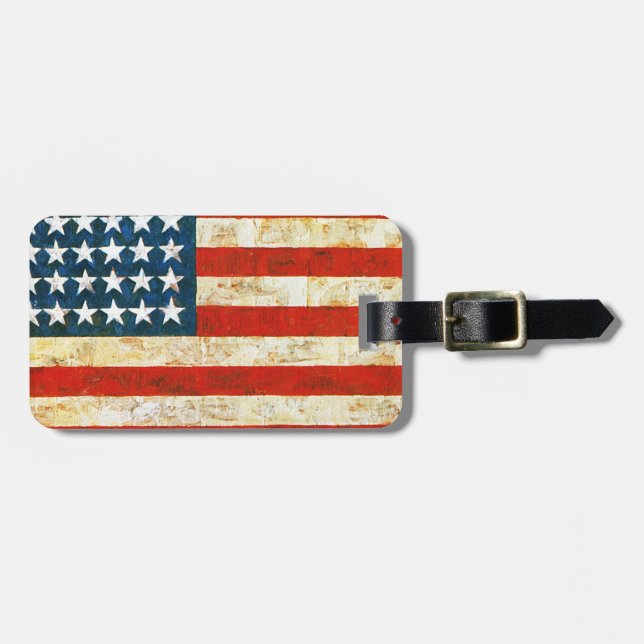 American Flag Luggage Tag (Front Horizontal)