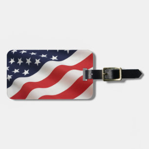 American Flag luggage Tag