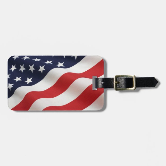 American Flag luggage Tag (Front Horizontal)