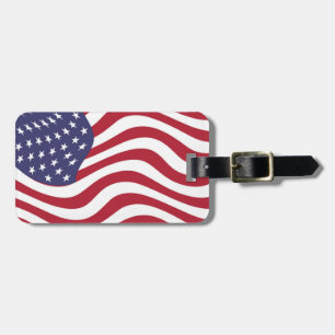 AMERICAN FLAG LUGGAGE TAG