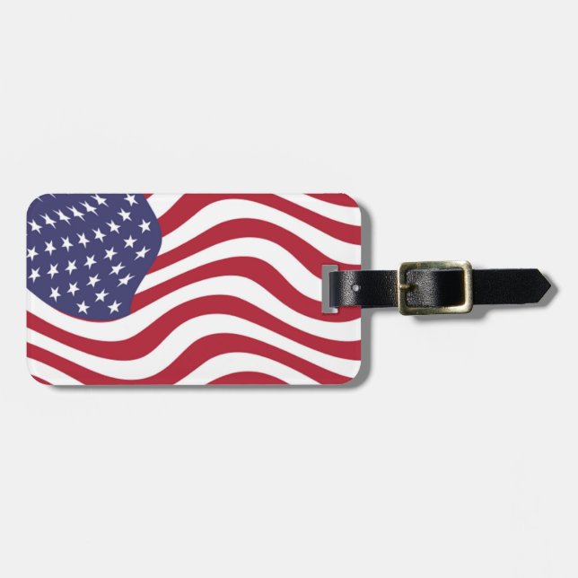 AMERICAN FLAG LUGGAGE TAG (Front Horizontal)