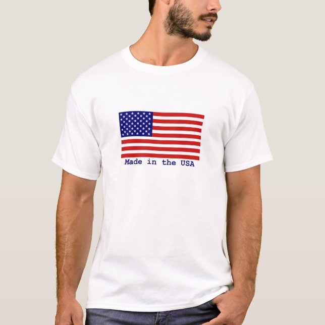 American Flag Made in the USA Mens T-shirt (Front)