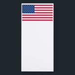 American Flag Magnetic Notepad USA<br><div class="desc">USA - United States of America - Flag - Patriotic - Independence Day - July 4th - Customizable - Choose / Add Your Unique Text / Color / Image - Make Your Special Gift - Resize and move or remove and add elements / image with customization tool. You can also...</div>