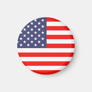American flag magnets Round