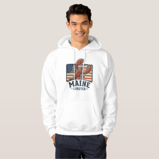 American Flag Maine Lobster Hoodie