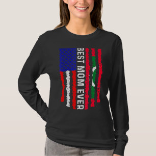 American Flag Maldives Flag Best Mum Ever Family T-Shirt