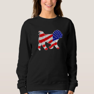 American Flag Maltese Patriotic Dog Dad Dog Mom Sweatshirt