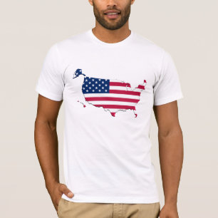 American Flag Map T-shirt