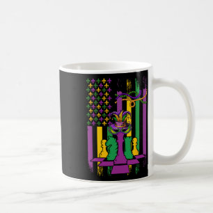 American Flag Mardi Gras Chess Player Team Funny P Coffee Mug