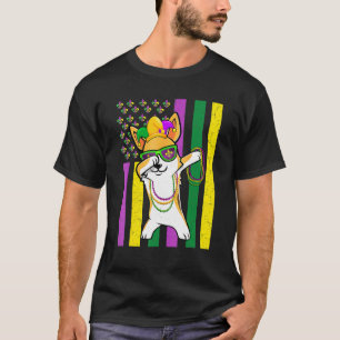 American Flag Mardi Gras Corgi Dog Festival Puppy T-Shirt
