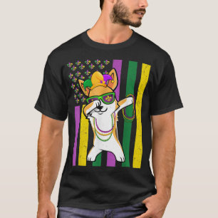 American Flag Mardi Gras Corgi Dog Festival Puppy T-Shirt
