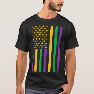 American Flag Mardi Gras Mardi Gras Crawfish Outfi T-Shirt
