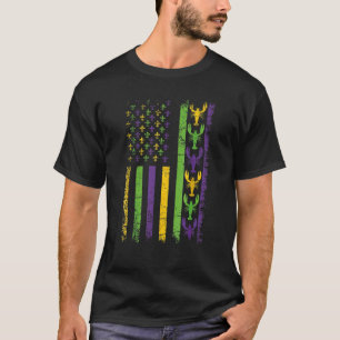 American Flag Mardi Gras Mardi Gras Crawfish Outfi T-Shirt