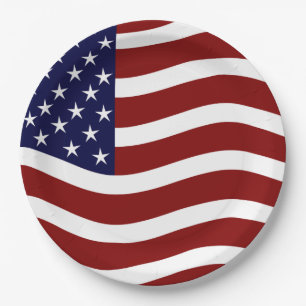 American Flag Mark 9" Party Plates – USA Pride