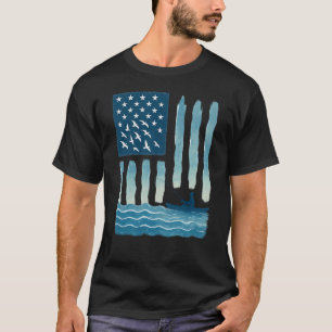 American Flag Marlin â€“ Patriotic Saltwater Fishi T-Shirt