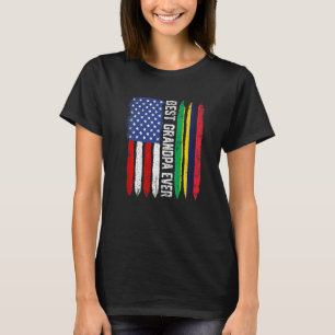 American Flag & Mauritius Flag Best Grandpa Ever F T-Shirt