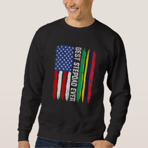 American Flag & Mauritius Flag Best Stepdad Ever F Sweatshirt