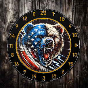 American Flag Meets Roaring Fury Dartboard