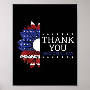 American Flag Memorial Day Shirts For Women Memori Poster