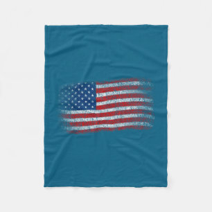 American flag men women independence day 4th july fleece blanket