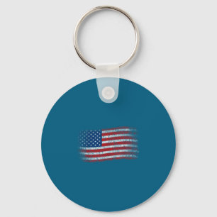 American flag men women independence day 4th july key ring