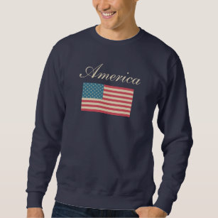 American Flag Men's Sweatshirt Shirt Gift