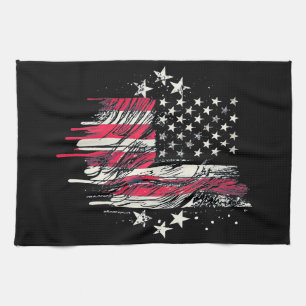 American Flag Mens USA Toddler American Flag 4th o Tea Towel