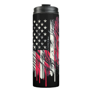 American Flag Mens USA Toddler American Flag 4th o Thermal Tumbler