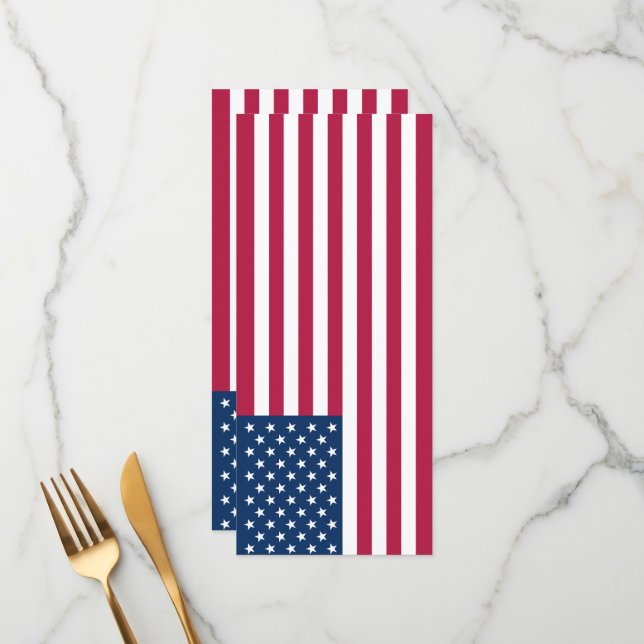 American flag menu (Front/Back In Situ)