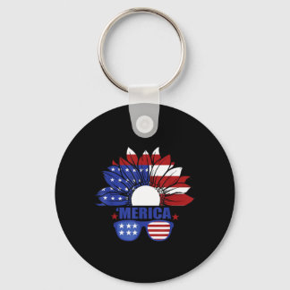 American Flag Merica 4th of July Independence Day Key Ring