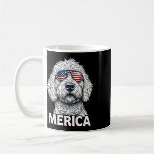 American Flag Merica Goldendoodle Dog 4th Of July Coffee Mug