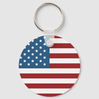 American flag Metal ring keychain