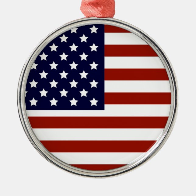 American Flag Metal Tree Decoration (Front)