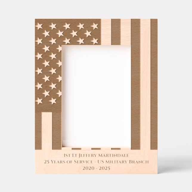 American Flag Military Etched Frames (Front)