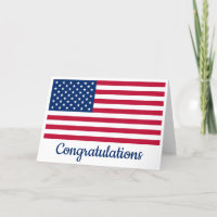 American Flag Military Patriotic Congratulations
