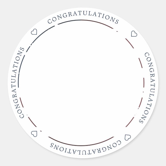 American Flag Military Patriotic Congratulations Classic Round Sticker (Front)