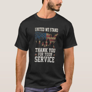 American Flag Military Patriotic Veterans Day T-Shirt