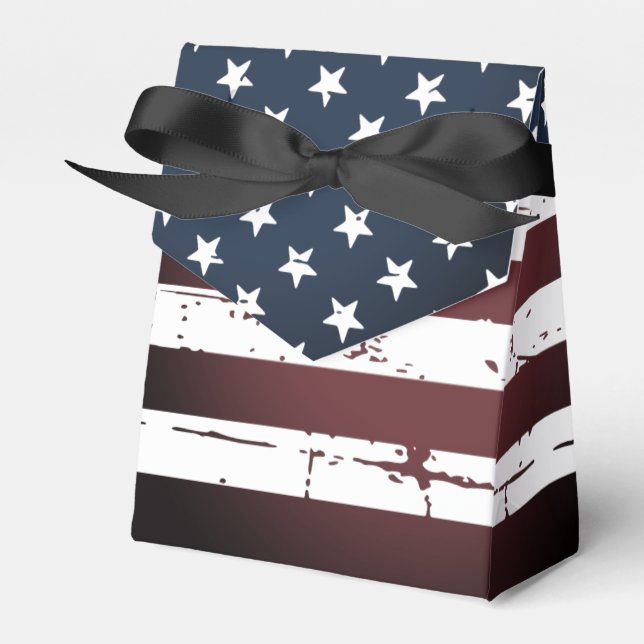 American Flag Military Stars And Stripes Patriotic Favour Box (Front Side)