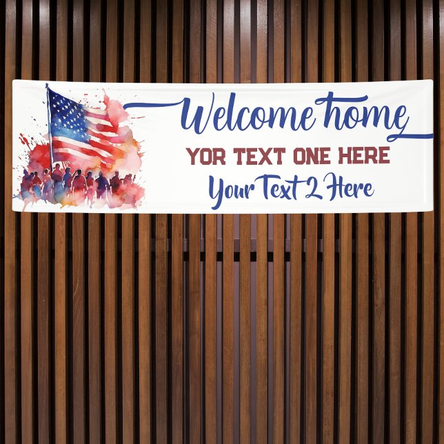 American flag military welcome home banners (Creator Uploaded)