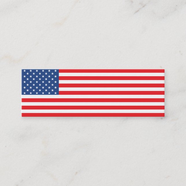 American Flag Mini Business Card (Front)