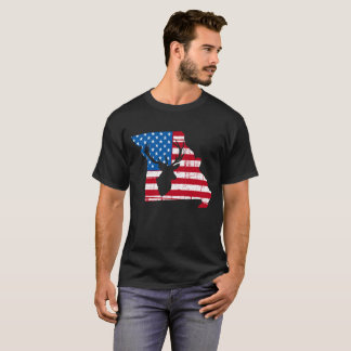 American Flag Missouri Deer Hunting Patriotic T-Shirt