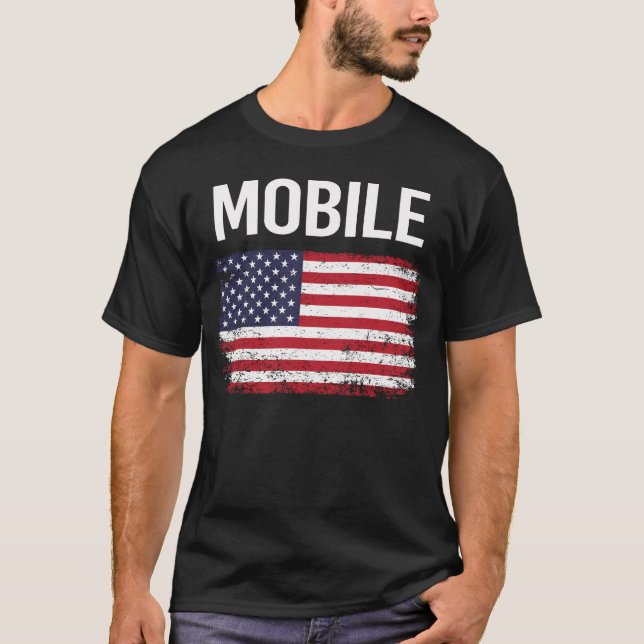 American Flag Mobile T-Shirt (Front)