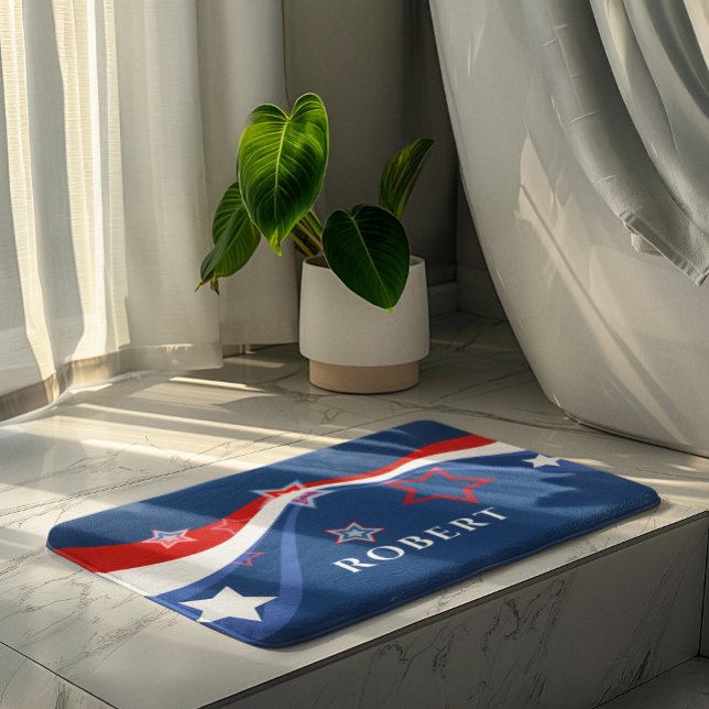 American flag modern design bath mat (Creator Uploaded)