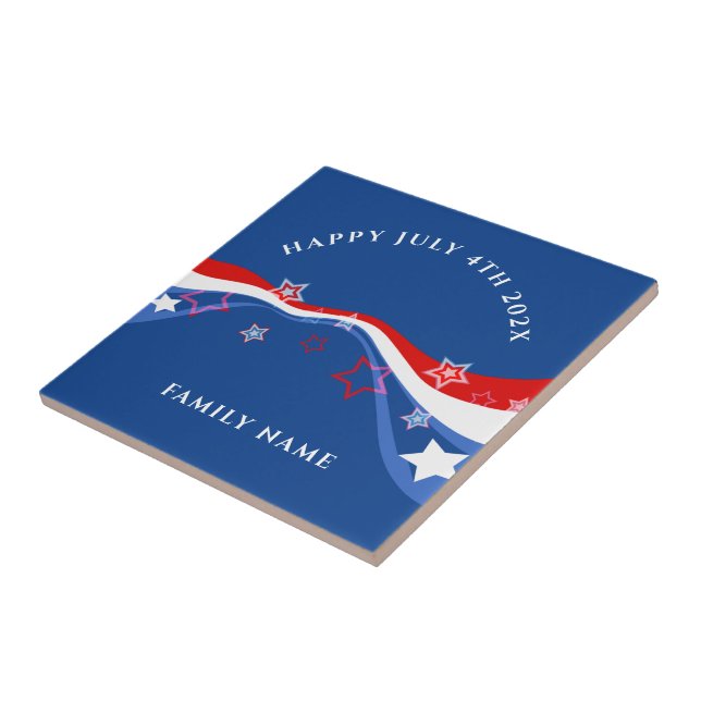 American flag modern design ceramic tile (Side)