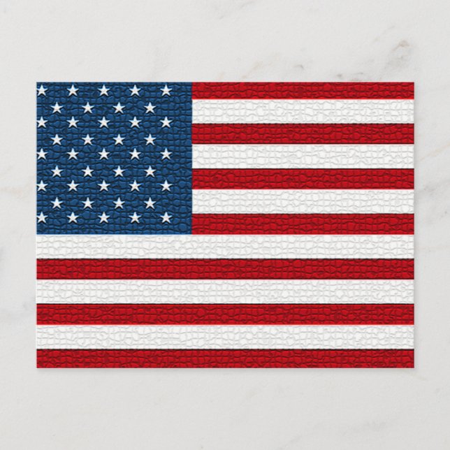 American Flag Mosaic Pattern Postcard (Front)