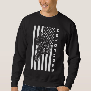 American Flag Motocross Dirt Bike - Dirt Bike Sweatshirt
