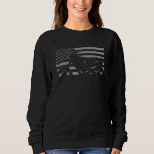 American Flag Motocross Dirt Bike Sweatshirt