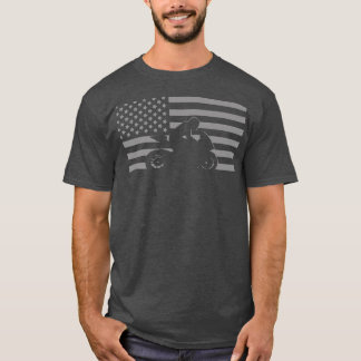 American Flag Motorcycle Apparel - Biker Motorcycl T-Shirt