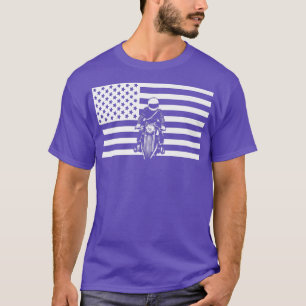 American Flag Motorcycle Apparel - Biker Motorcycl T-Shirt