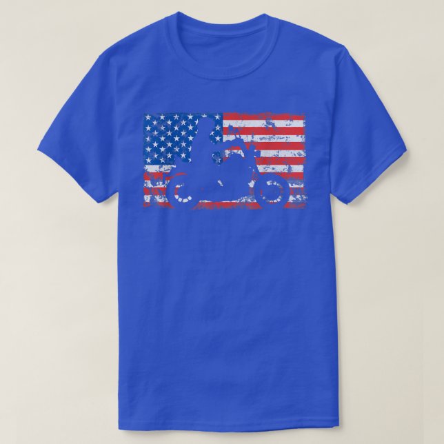 American Flag Motorcycle Biker 151 T-Shirt (Design Front)